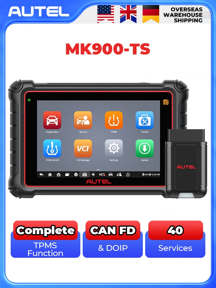Autel MK900TS MK900-TS TPMS-Diagnosescanner DoIP/CAN FD 2025, Kfz-Scanwerkzeuge PK MK808X-TS