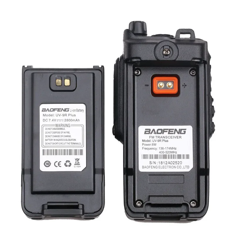 BaoFeng UV-9R plus Walkie Talkie Dual Band IP68 Waterproof 10W High Power UV9R Plus UV-9R+ Two Way Radio Transceiver 1 or 2 Set