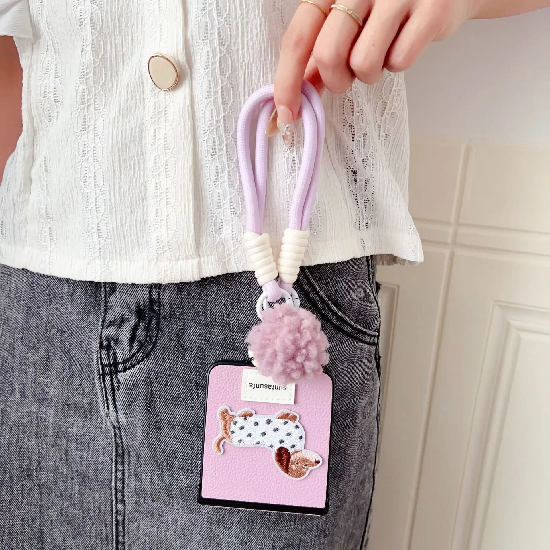 Puppies PU Leather Phone Case for Samsung Galaxy Z Flip 7 6 5 4 Protective Back Cover for ZFlip5 ZFlip6 ZFlip7 Case Shell