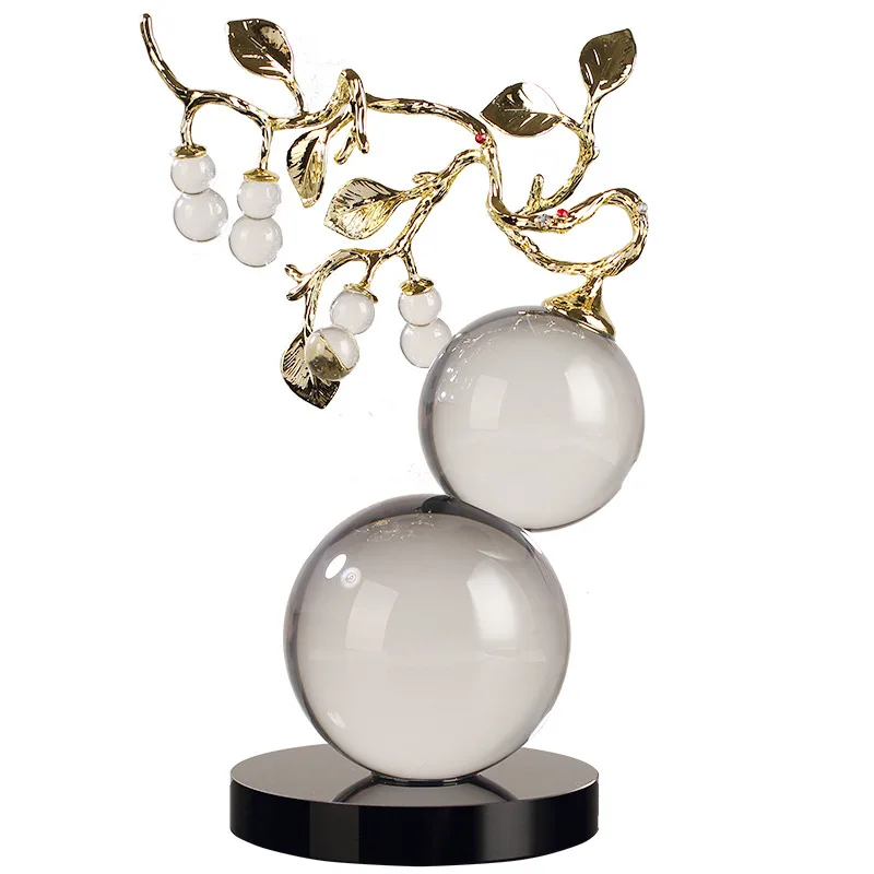 

Lucky gourd ornament, living room ornament, artificial crystal housewarming gift