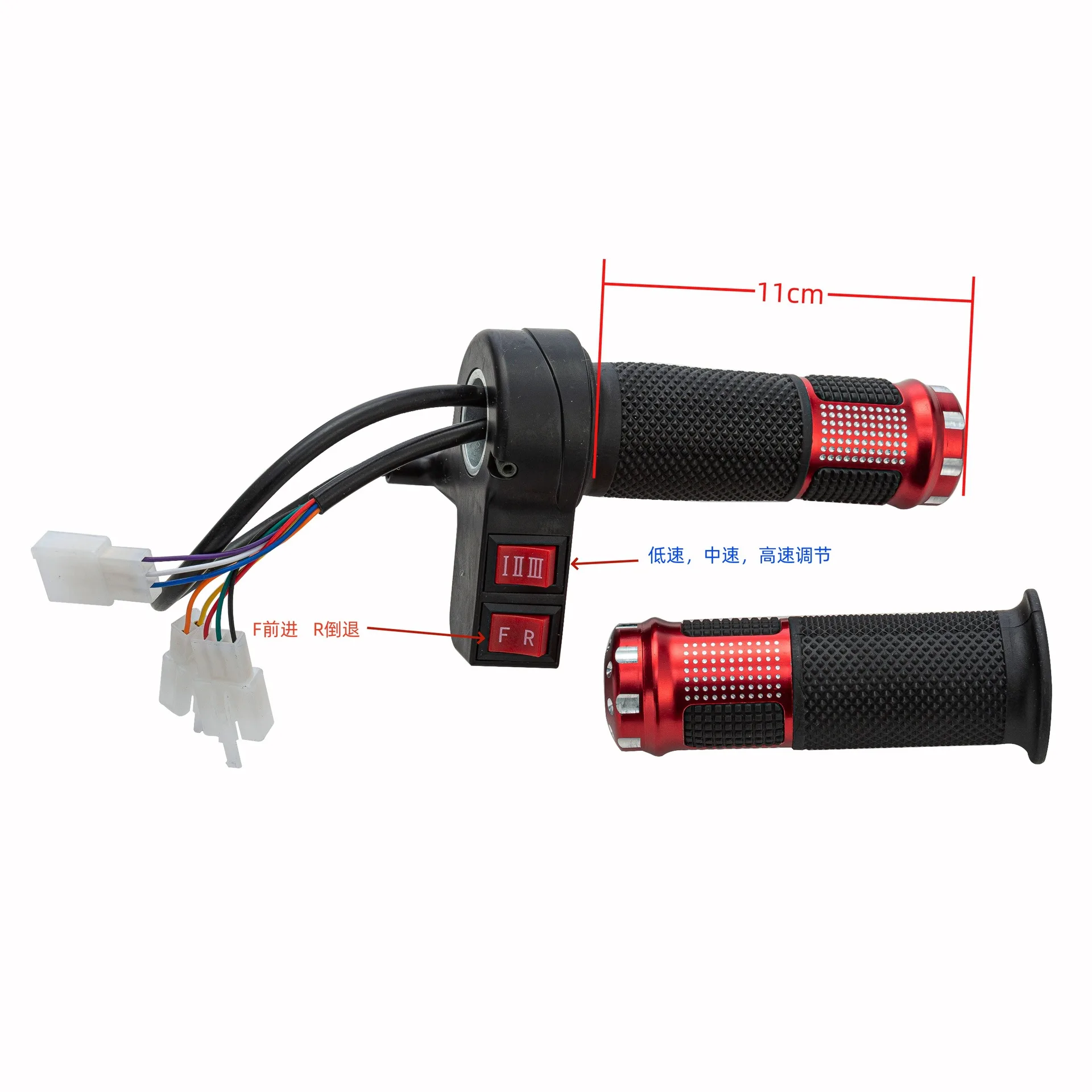 24V/36/48V/64V/72V electric bicycle throttle with 3 speed controller and forward reverse for ebike/scooter/tricycle