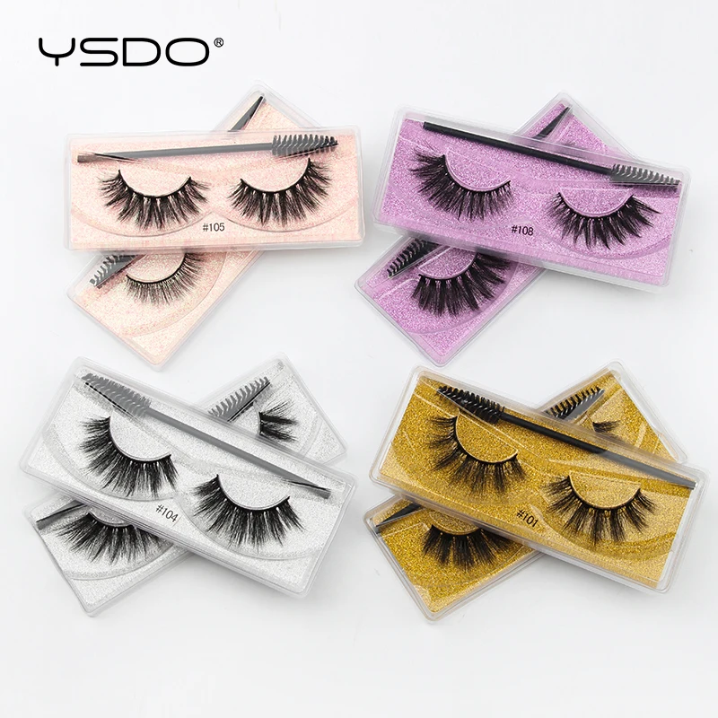 YSDO 20 Pairs False Eyelashes Wholesale Soft Faux 3D Mink Lashes Natural Mink Eyelashes Wholesale Makeup Fake Lashes Tools