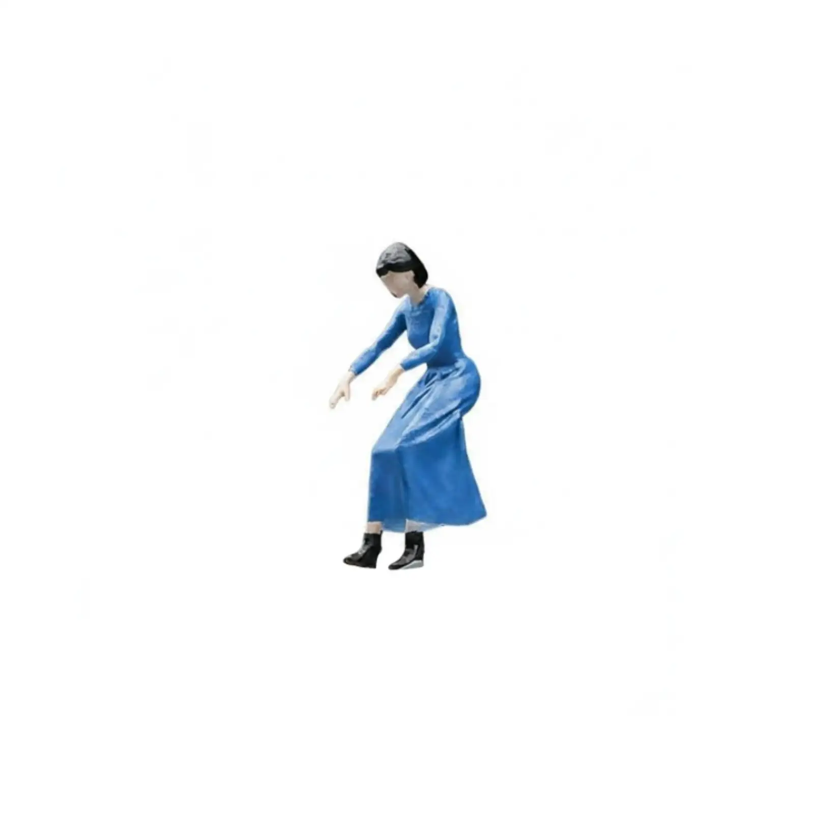 Miniature Piano Figure Artistic Design Resin Model Collector’s Doll for Town Street Decor and Sand Table Project
