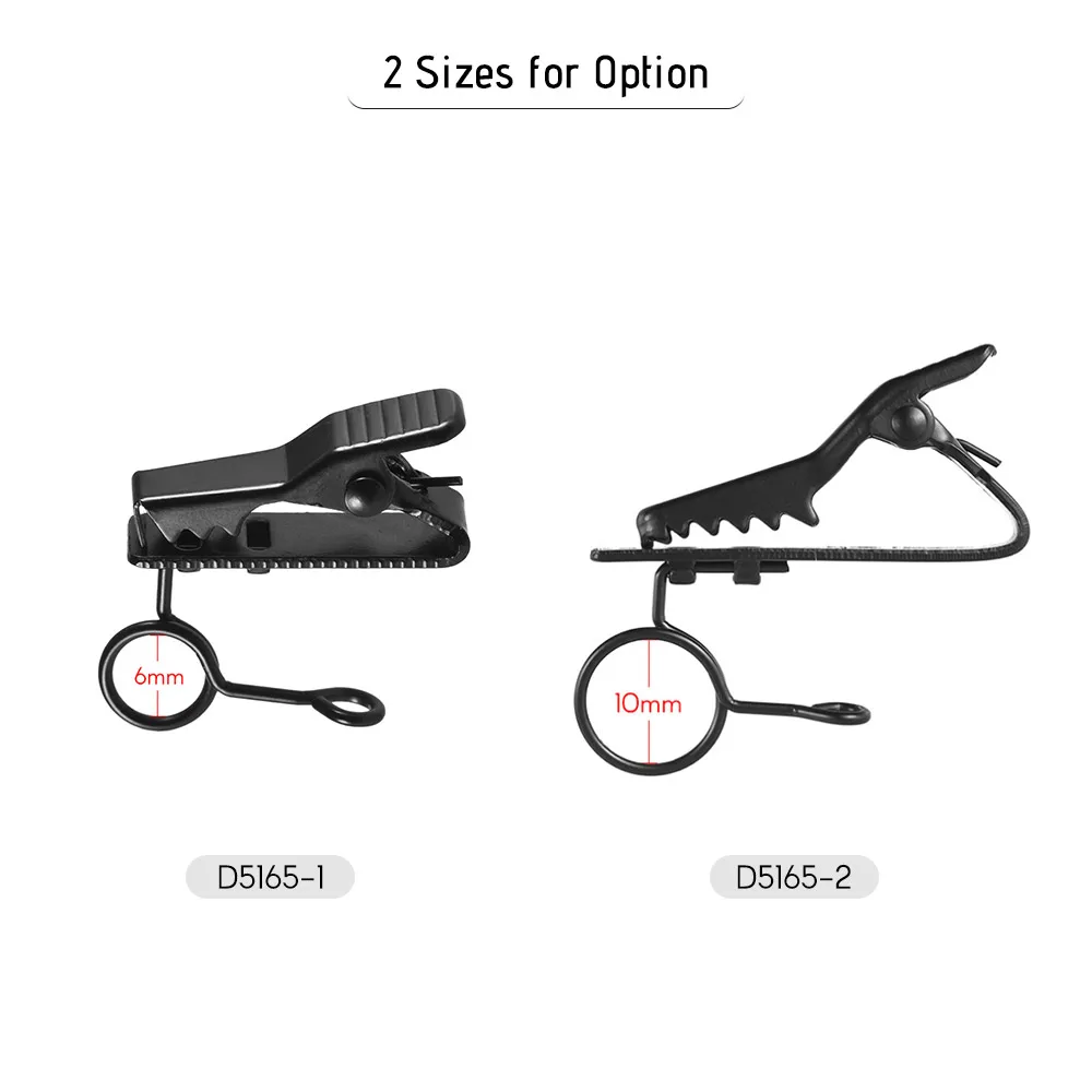 5pcs Metal Lapel Microphone Mic Clips Lavalier Tie Clips Replaceable Microphone Holder Microphone Accessories