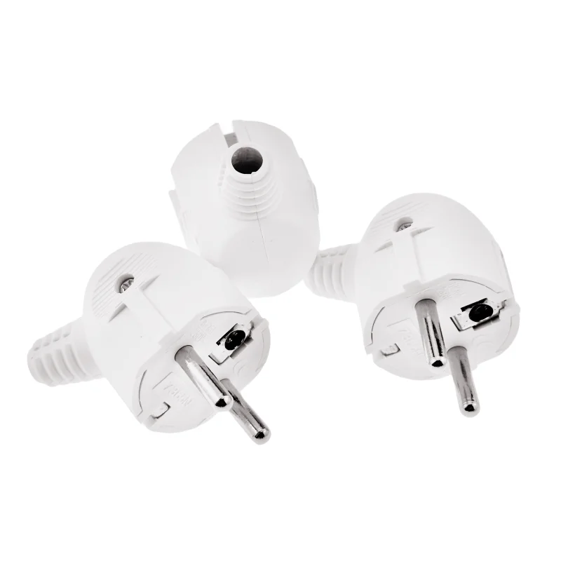 Eu AC Power Schuko Adapter Rewireable Europe Electrica Plug Male Sockets Outlets Adaptor Adapter Extension Cord Detachable Plug