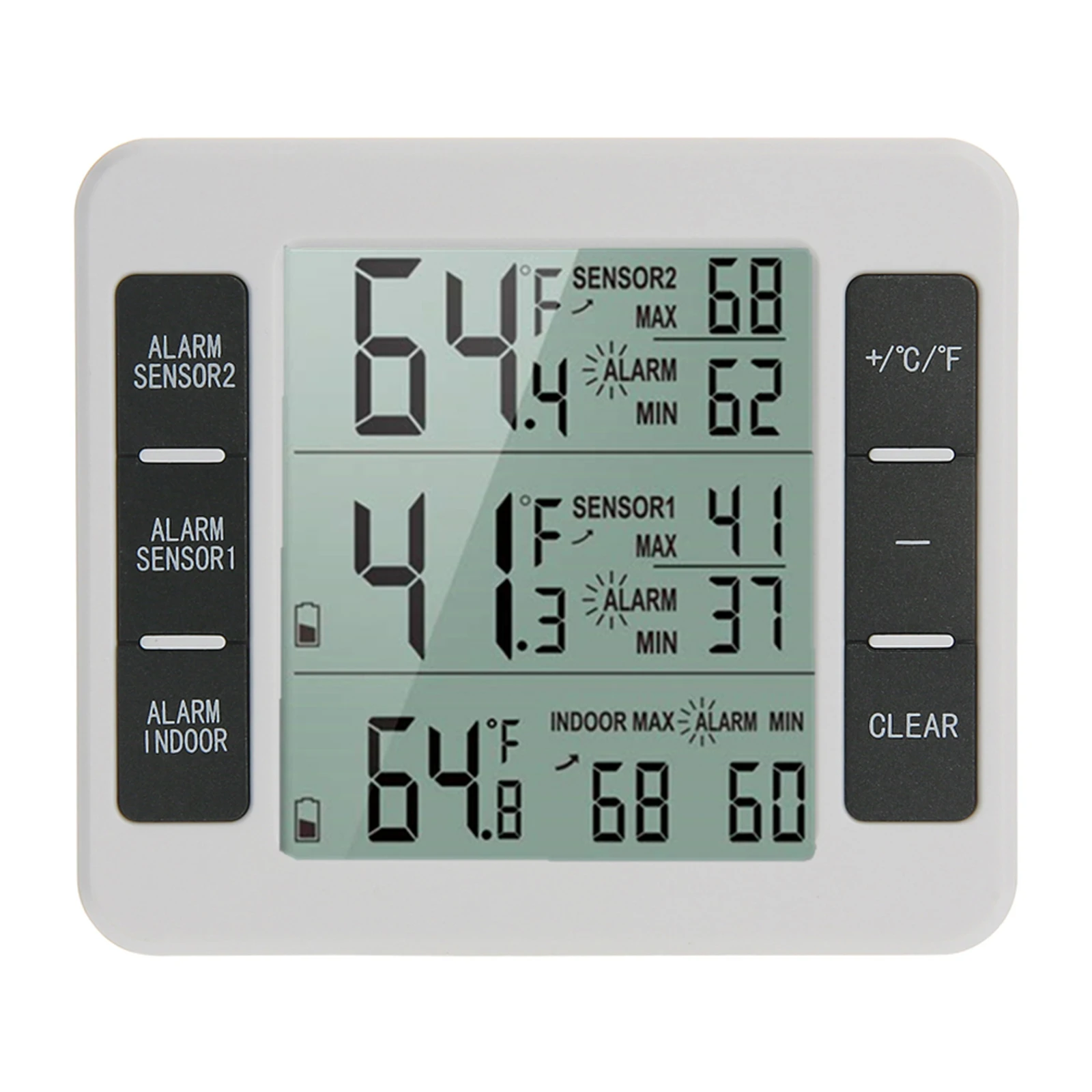 

LCD Digital Wireless Thermometer Indoor and Outdoor Electronic Temperature Sensor Meter with Signal Indicator Lights