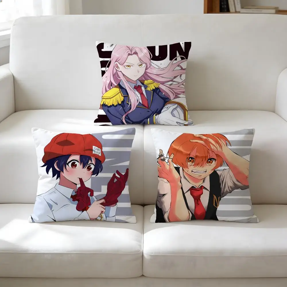 Japanese Anime U-Undead Unluck Cushion Cover Breathable Short Plush Pillow Case Wrinkle-Resistant Machine-Washable For Easy Care