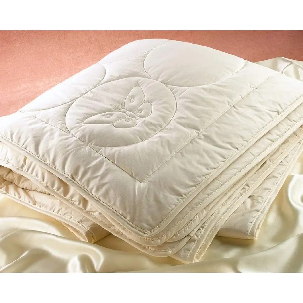

100% Natural Silk Filled Comforter in Pure Egyptian Cotton Cover, Twin Size 68x86, Imported from Austria