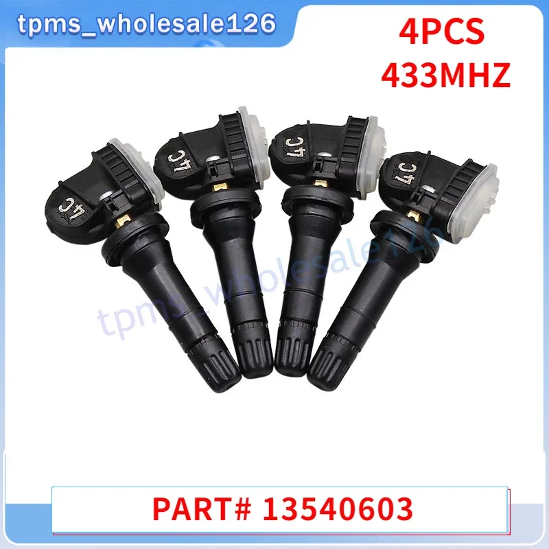 13540603   Reifendruckkontrollsystem Sensor 4PCS TPMS für 2019-2022 Cadillac XT4 XT5 2016-2020 Chevrolet Camaro Malibu 433MHZ