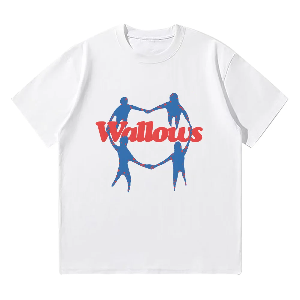 

Wallows Heart Chain Tee Alternative Rock Band O-Neck Short Sleeve Graphic Print Unisex Cotton High Quality Comfortable T Shirt