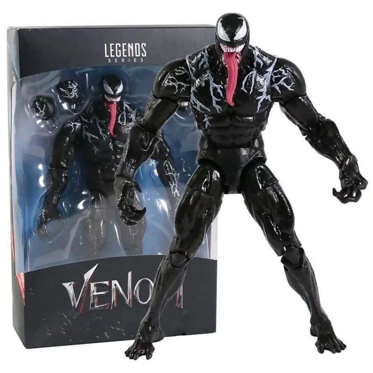 

Venom legends Action Figure Joint Movable Toys Change Face Statue Model Doll Collectible kids for Toy Gift