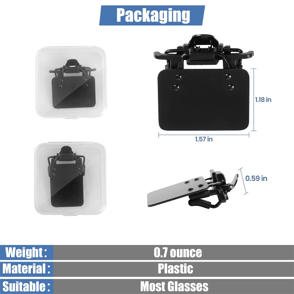 2Pcs Shooting Glasses Blinders Standard Shooting Eye Patches 180° Adjustable Glass Shields Occluder Clip Eye Patch Archery Aids