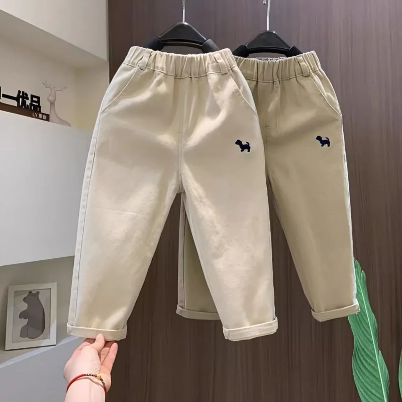 

Boys' Pants Spring and Autumn Thin Stretch Cotton Pants New Baby Stylish Casual Pants Children's Autumn Cool Pants 90-140CM