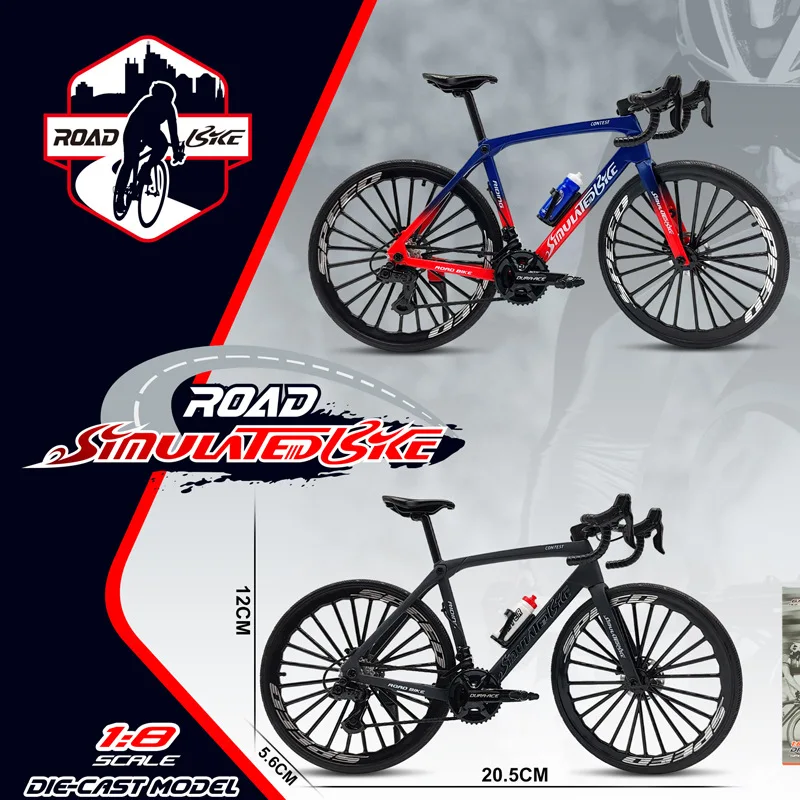 جديد 1:8 نموذج دراجة صغير مصنوع من خليط معدني دييكاست متعدد الألوان دراجات معدنية على شكل إصبع جبلي مجموعة محاكاة ألعاب هدايا