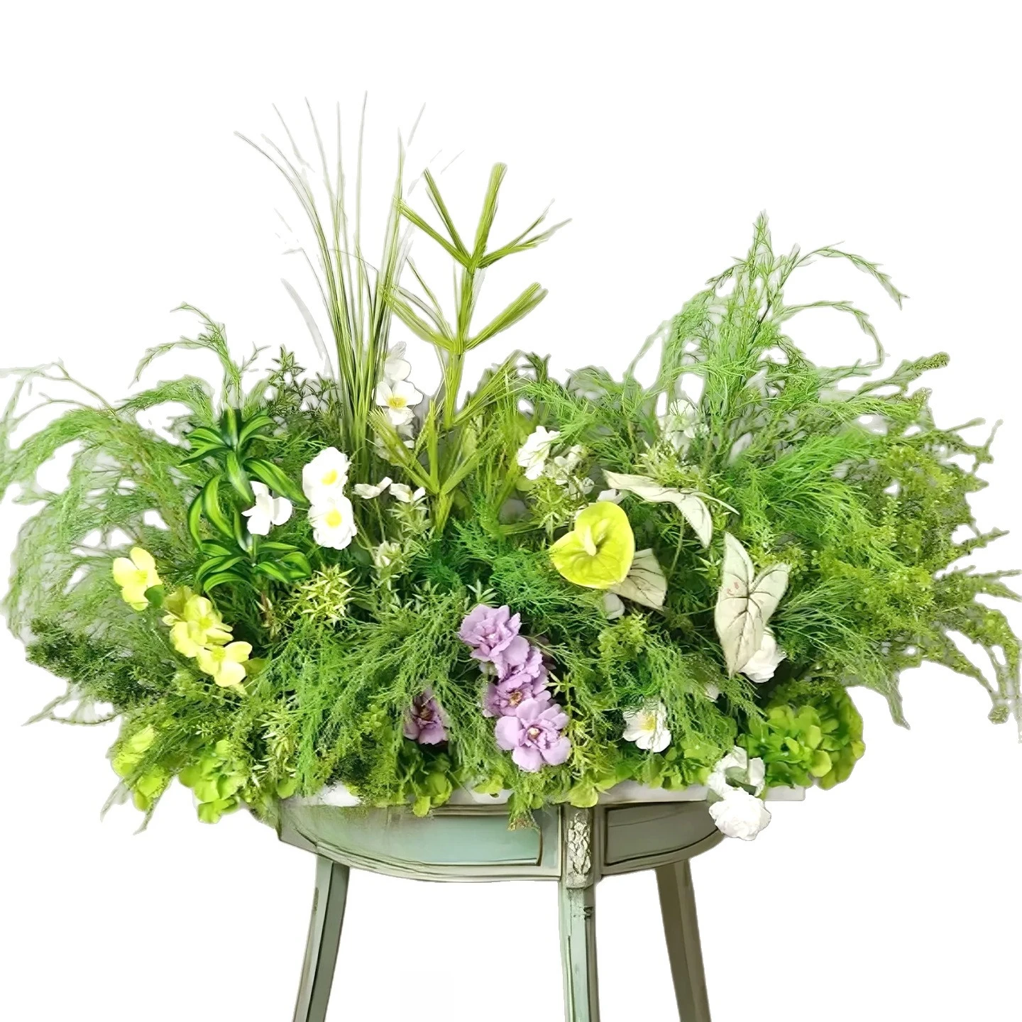 

Wedding, floor row, flower ornament, finished product, simulation