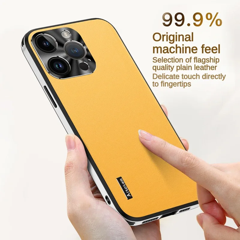 

Full Lens Protector Case for IPhone 11 12 13 14 15 16 Pro Max 14 15 16 Plus Shockproof Soft Leather Case Back Cover Phone Case