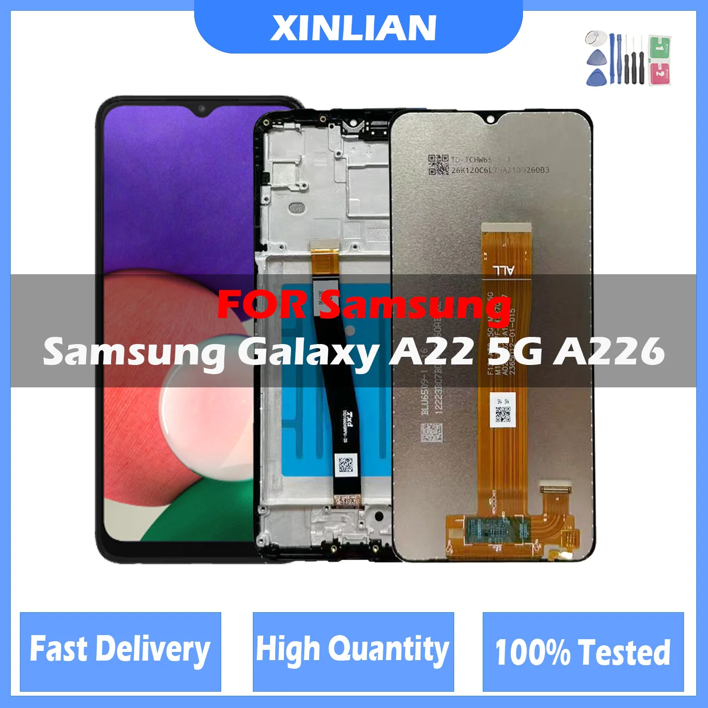 

LCD For Samsung A22 5G LCD Display Touch Screen Digitizer Assembly Replacement For A226 A226B SM-A226B/DSN Display