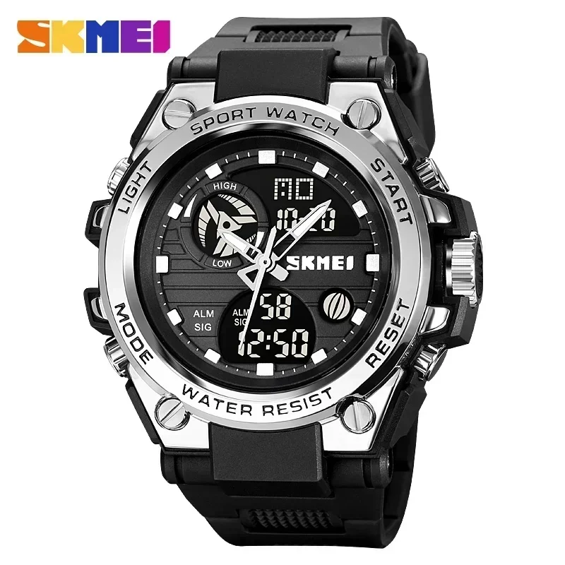 SKMEI 2031 Sport Waterproof Chronograph Mens Wristwatches Military Stopwatch Watch for Men LED Display Clock Reloj Masculino