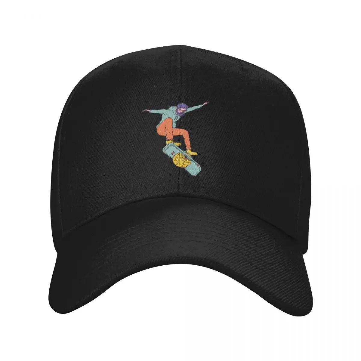 Onewheel Kickflipping Colorful Character Sticker Baseball Cap tactical cap custom caps Caps Male Women's