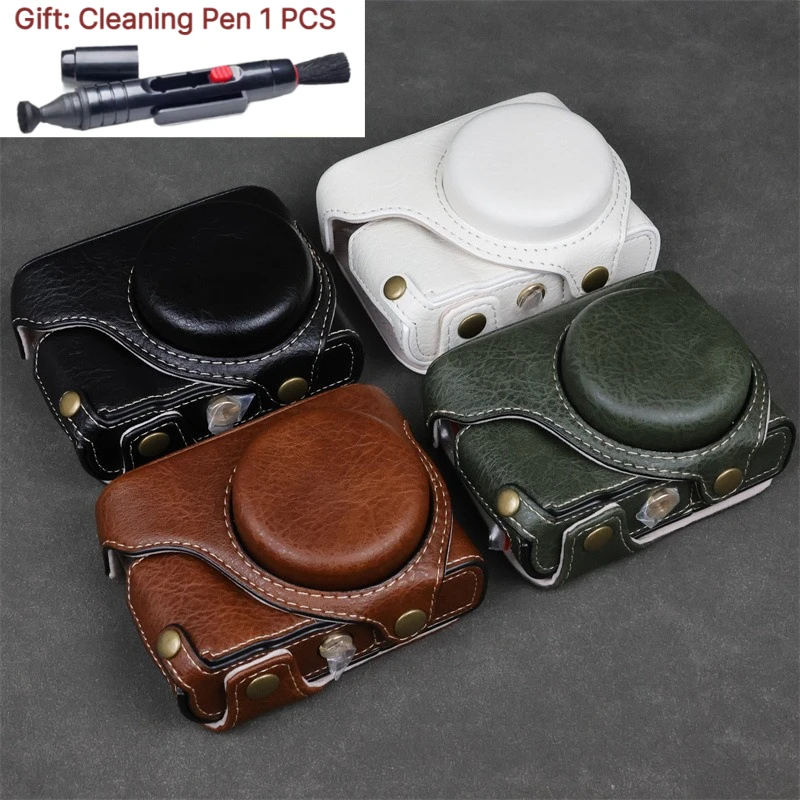 Shoulder Bag For Panasonic ZS300 tz300 Camera bag PU Leather case Protective case tx3 base opening Bag +1 PCS Free Cleaning Pen