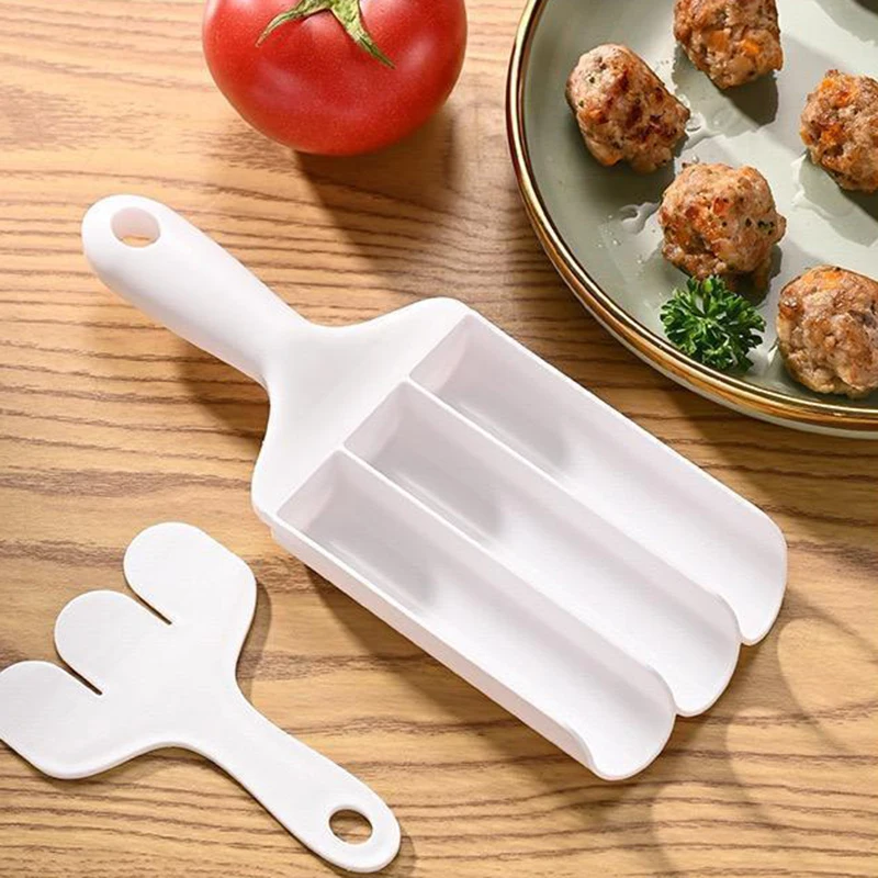 

1 Set Creative Kitchen Fish Ball Rice-Meat Dumplings Ball Maker Triple Rice-Meat Dumplings Making Suit Household Kitchen Tools