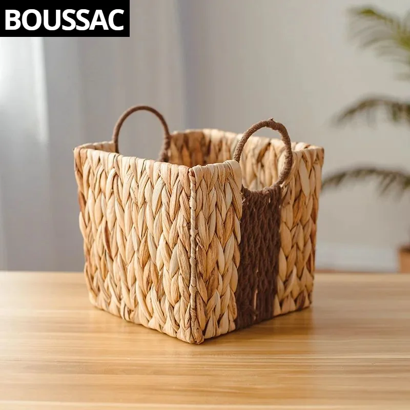 Imagem -03 - Wicker Basket Toy Organizer Caixa de Armazenamento para Roupas Casa e Jardim Cesto de Lavanderia Acessórios de Piquenique Pânicos de Cozinha