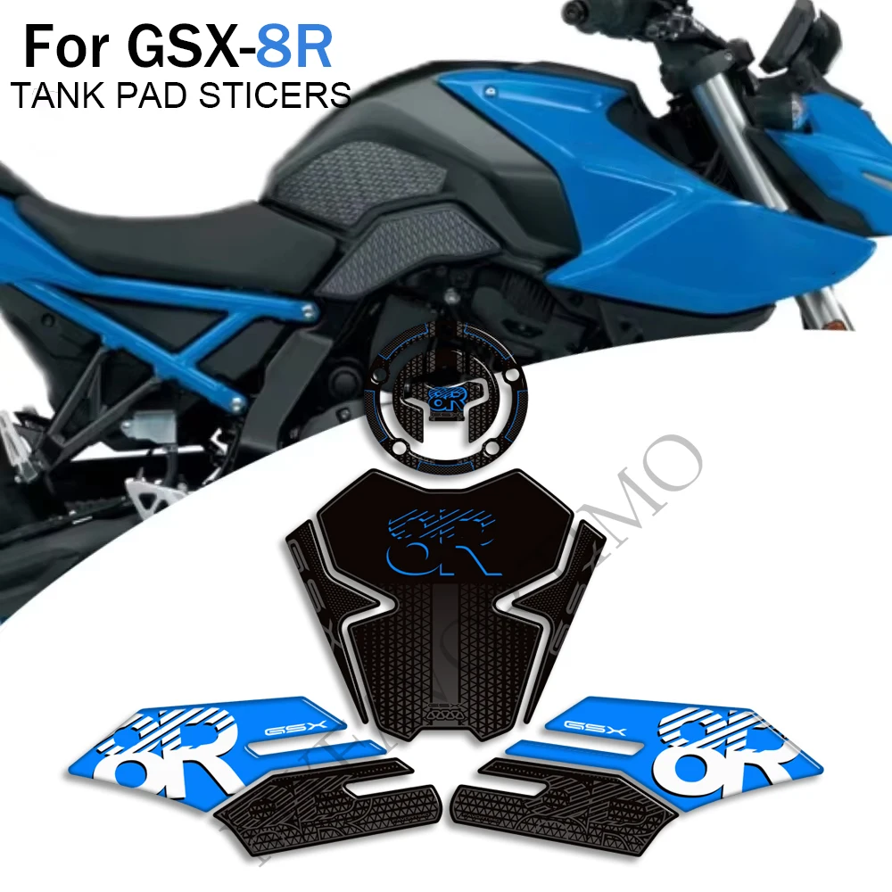 For Suzuki GSX 8R GSX8R GSX-8R 2023 2024 Motorcycle Accessories Tank Pad Protection Decal Stickers Kit