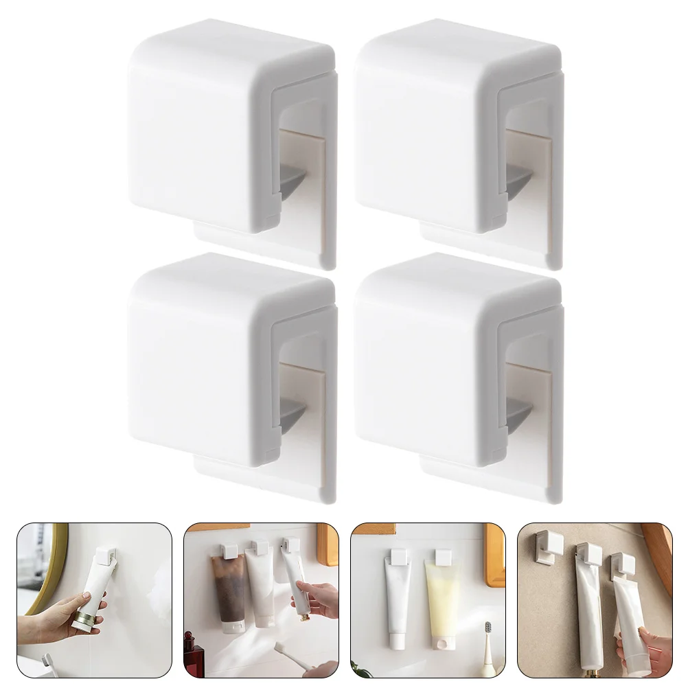 4 Pcs Non-marking Hook Clip Bathroom Accessories Toothpaste Rack Holder Free Shipping Toothbrush Towel Washroom