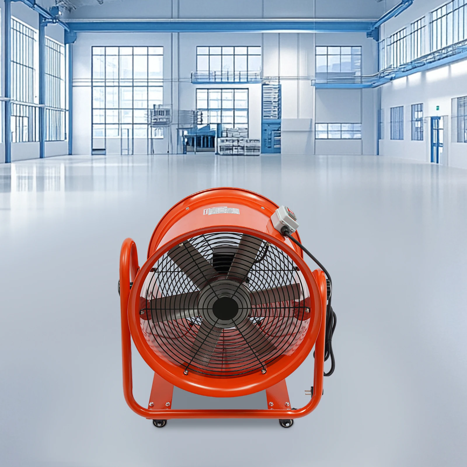 Ventilador a prueba de explosiones de 1100W y 220V, ventilador de ventilación de construcción, ventilador de flujo Axial portátil Industrial, ventilador de refrigeración