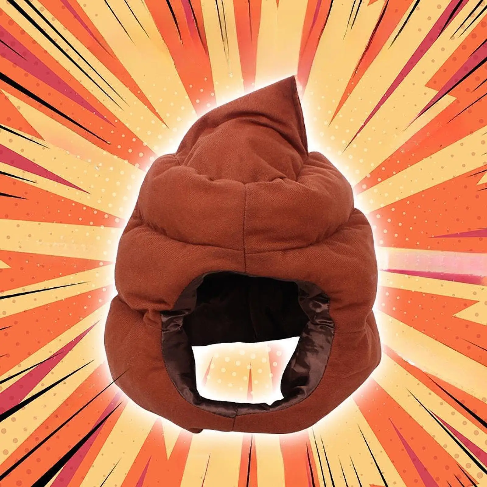 Shit Shaped Hat Cartoon Funny Unique Cosplay Poop Hat Costume Cap Headgear for Holiday Fancy Dress Birthday Performance Party
