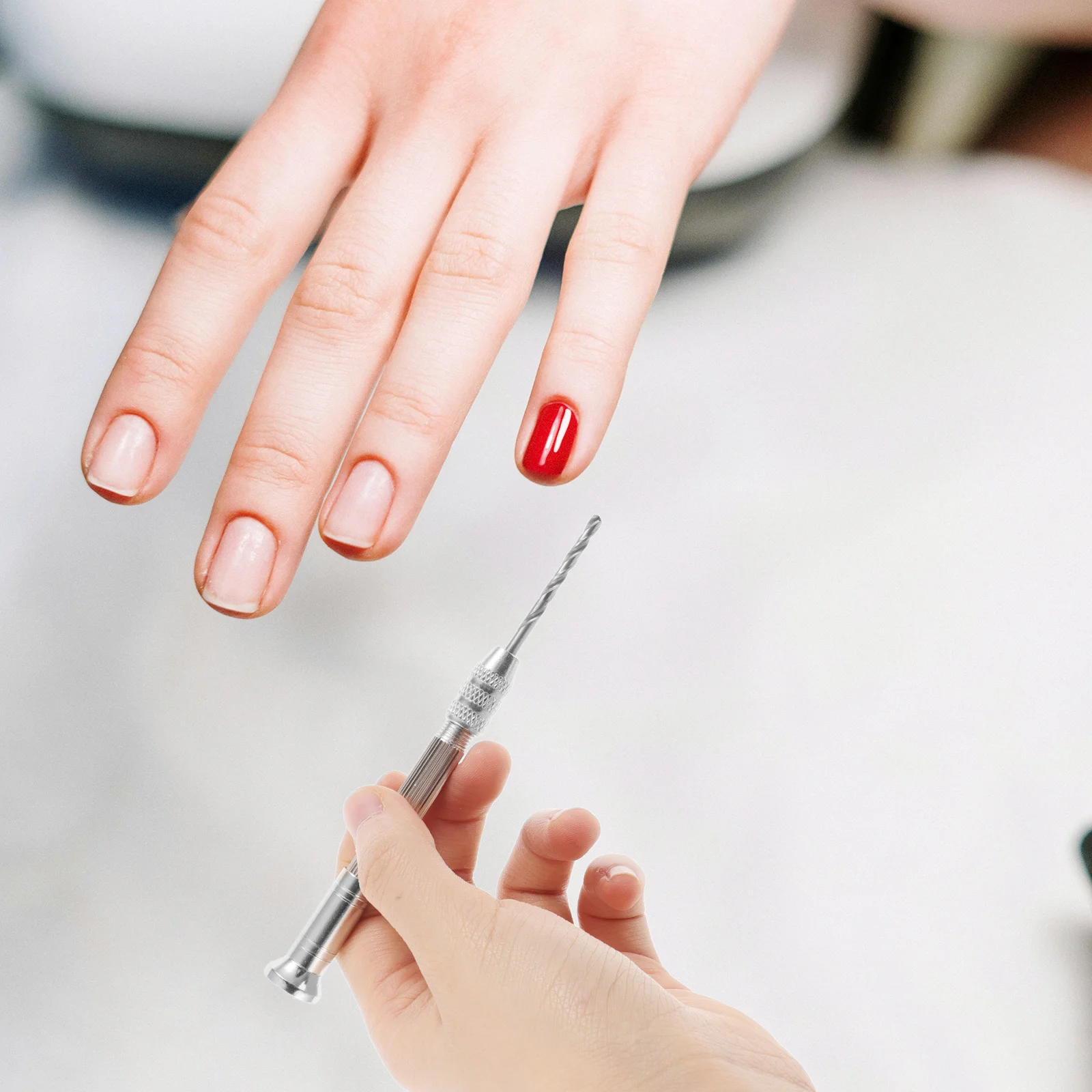 1Set Professionele Nagelboorset Duurzame Handmatige Pinboor voor Nail Art Piercing en Charm Making Nagels Supply Manicure Supply