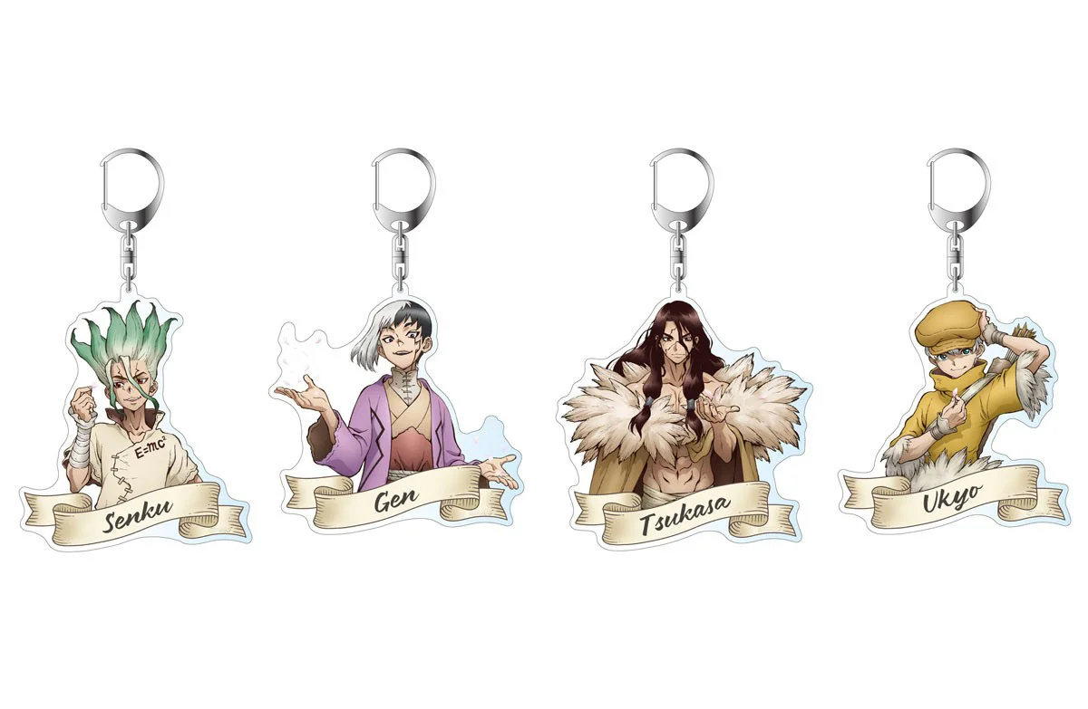 Anime Peripheral Store Dr.Stone Ukyo Saionji Gen Asagiri Senku Ishigami AcrylicKeychain Pendant Ornamen Fans Gifts About 6cm