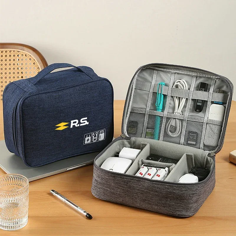 

Car Sticker Car Logo Multi-Fuction Storage Bag Canvas Organizer Box For Renault RS Clio Scenic Logan Megane Koleos Sandero Safra