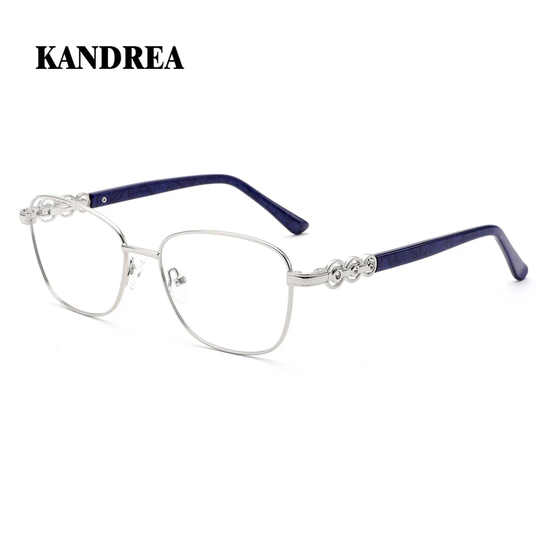 

KANDREA новые ретро минималистичные металлические брендовые дизайнерские очки женские винтажные очки «кошачий глаз» деловые компьютерные очки LF16 17