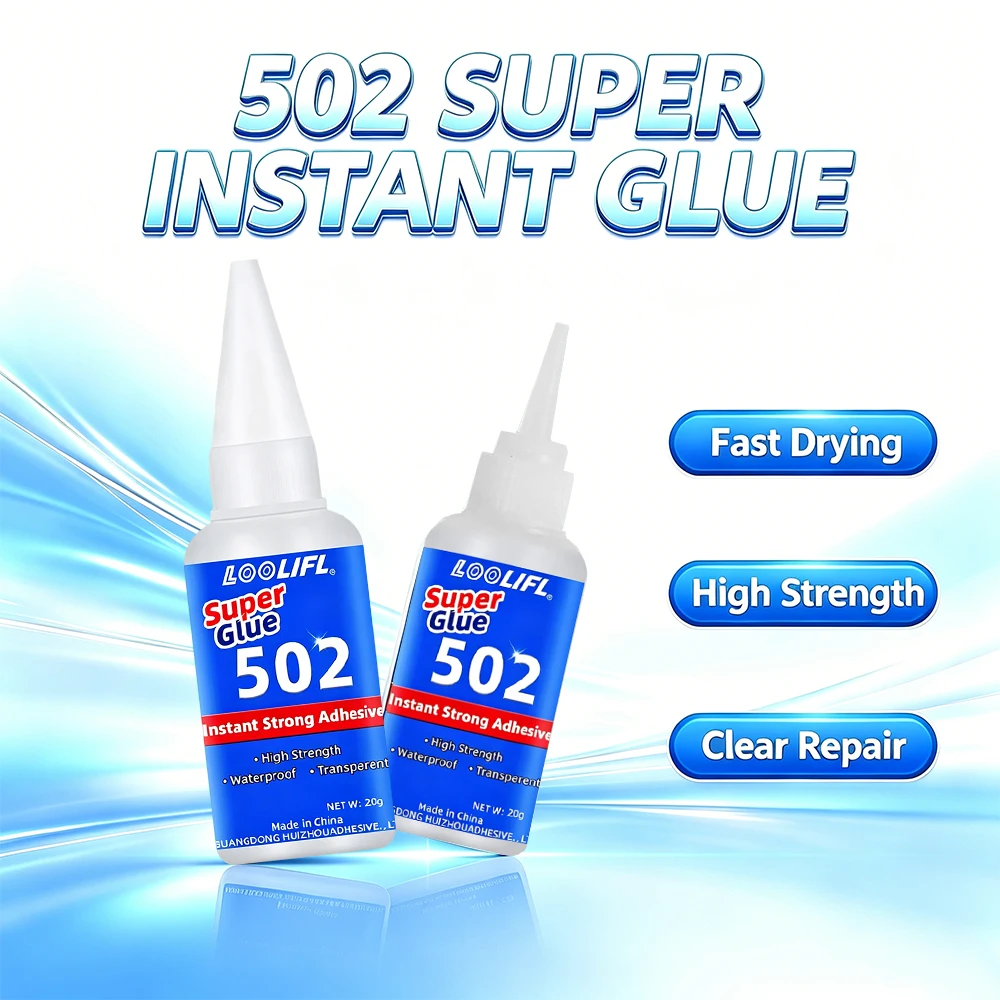 Superglue High Strength Clear Waterproof Adhesive Multi-Purpose Repair Glue for Metal Plastic Ceramic Wood Jewelry Handcraft Fix