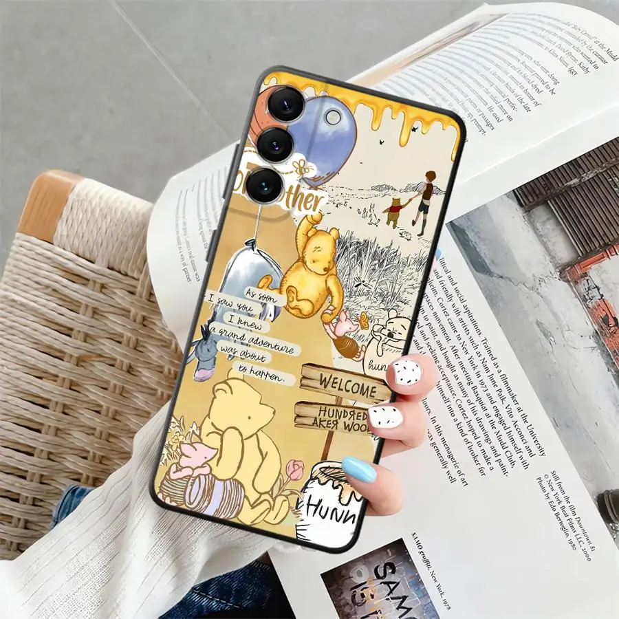 حافظة ديزني ويني ذا بوه لهاتف سامسونج جالاكسي A50 A70 A10 A20 A01 A02 A06 نوت 20 Ultra 9 10 A03 A04 A30 A40 A05 A07 ظهر ناعم