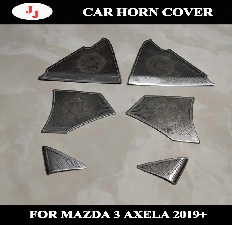 

Car Door Horn Frame Cover For Mazda 3 axela 2019 2020 Next generation Internal Moulding Sequin Door Speaker Frame Auto Accessory