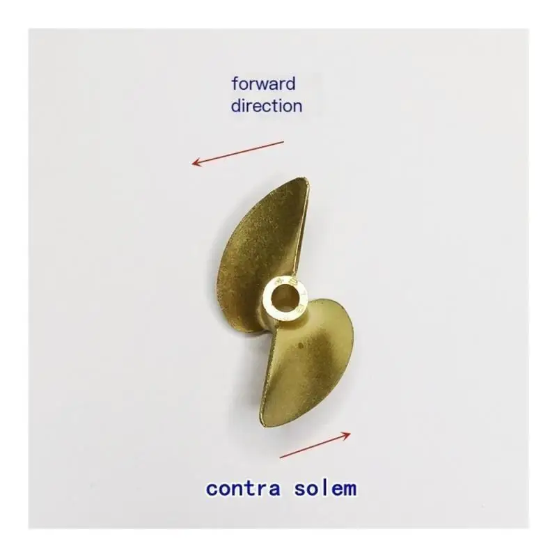 RC Boat Propeller, 36-45mm 2-Blade Beryllium Copper with 1.9 Pitch, 4-4.76mm Shaft Holes, Left Hand (Counterclockwise) Rotation