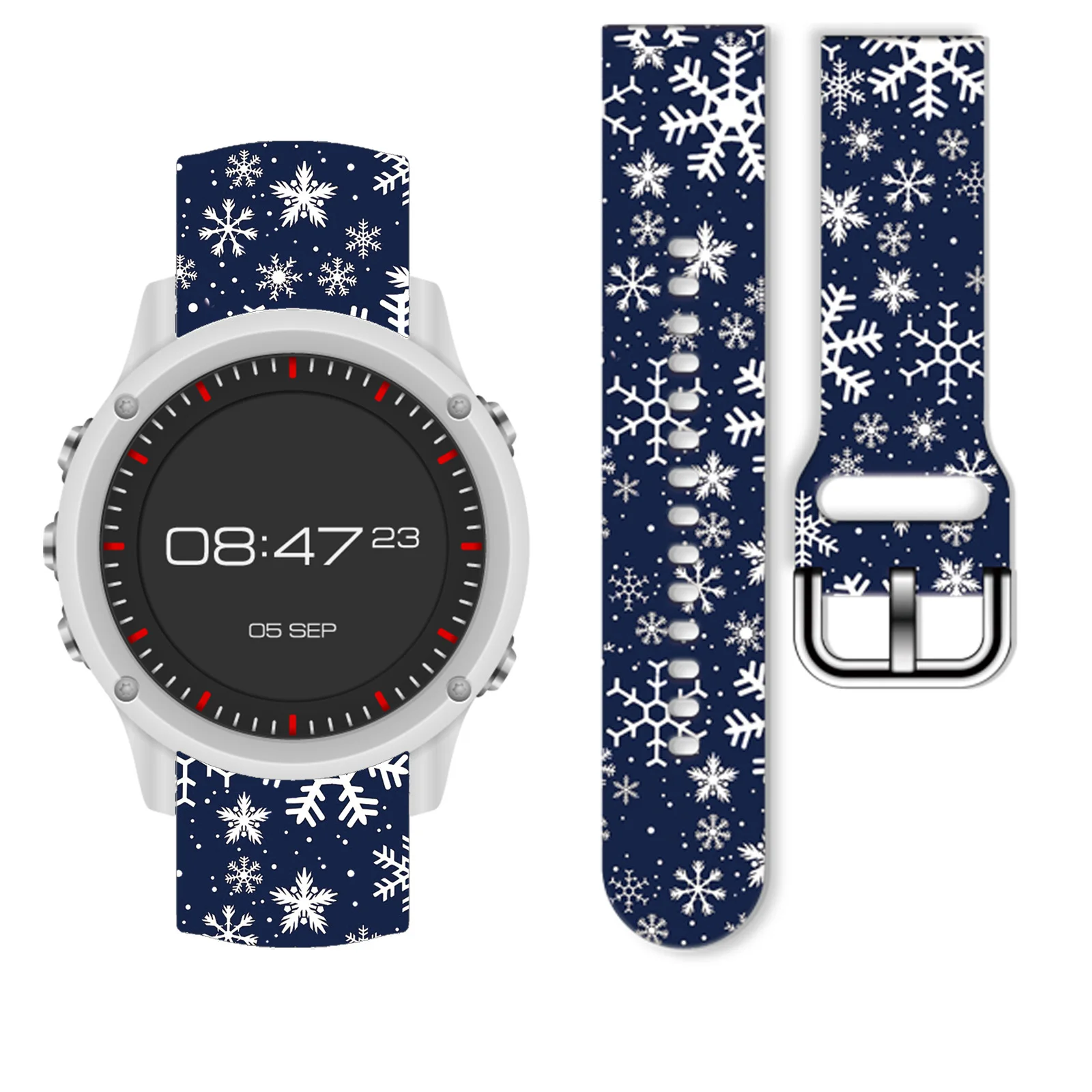 

20mm Snowflake Check Strap for Samsung Galaxy Watch 7/6/5 40mm 44mm Band Replaceable Bracelet for Amazfit Balance 5Pro for Women