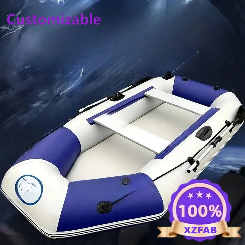 Factory Direct 2026 Rubber Raft Thick Hard Bottom Wear-Resistant Inflatable Boat 2-3 People Kayak Inflatable Boat Hovercraft Dri
