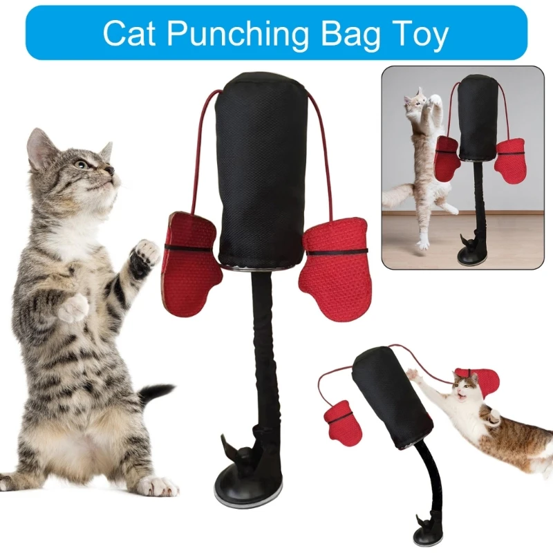 

Cats Toy Teaser Self Play Cats Toy Wobble Toy Boxing Gloves