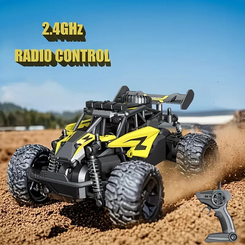 

1:18 Yellow 2.4GHz All-Terrain High-Speed Drift Off-Road Remote Control Car, Suitable Birthday Gift for Boys Aged 6-12 and Adult