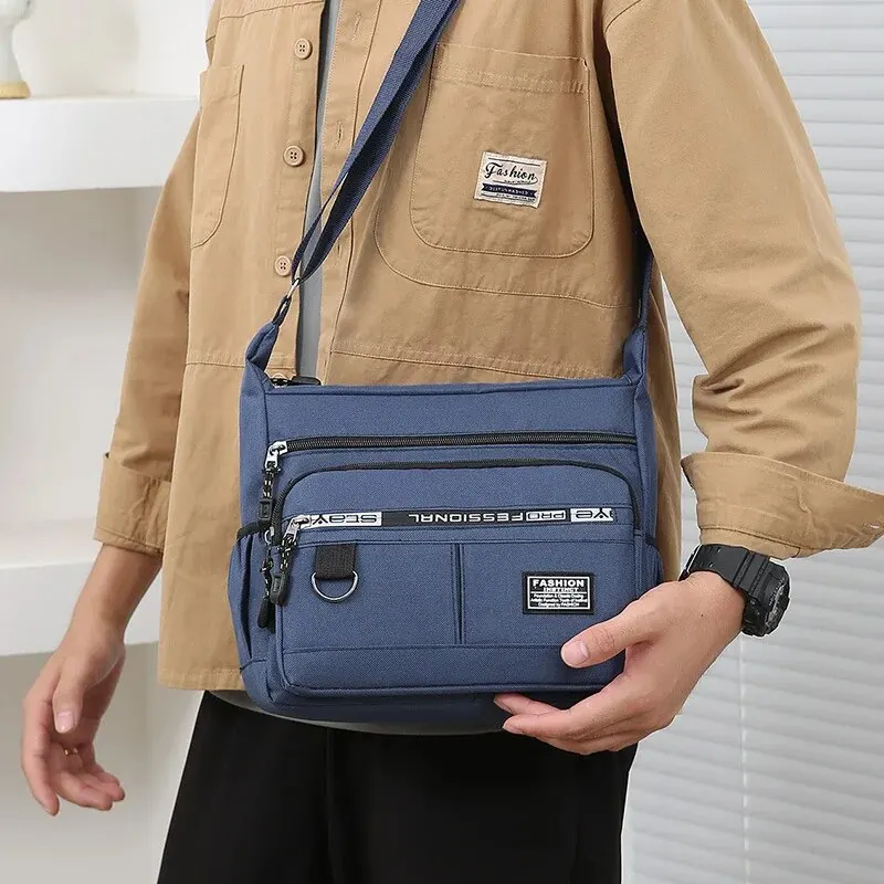 Rilibegan Men Crossbody Bag Big Capacity Male Single Shoulder Bags Business Leisure Storage Women Crossbody Bag Men Shoulder Bag