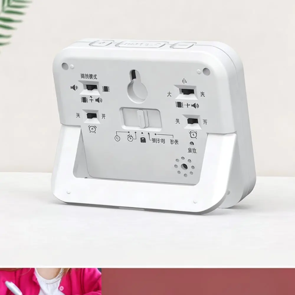 Heavy Sleeper Digital Alarm Clock Silent Strong Vibration Rechargeable Stopwatch Gadget For School Dormitory Desk