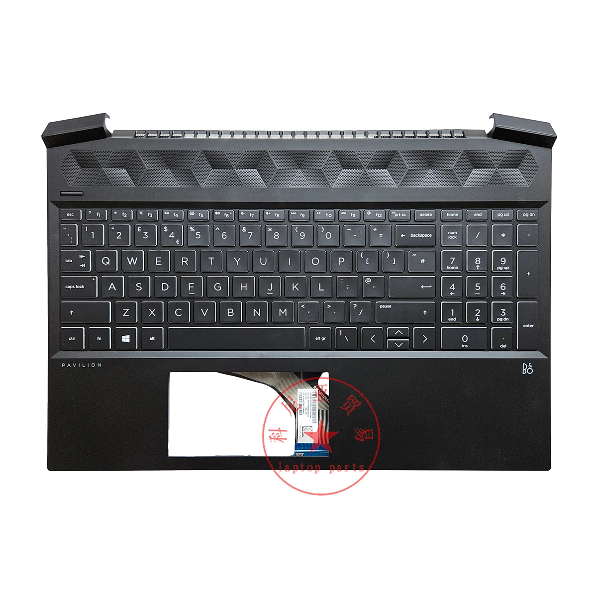 Imagem -02 - Laptop Palmrest Tampa da Caixa Superior com Teclado hp Pavilion Gaming 15-ec Tpn-q229 Série Eag3h00301p Eag3h00303p Original Novo