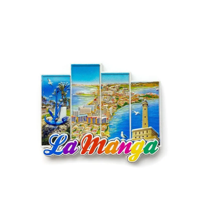 

La Manga Spain 3D Resin Fridge Magnet - Coastal Landmark Souvenirs España Aimants Réfrigérateur Mini Magnets Home Decor
