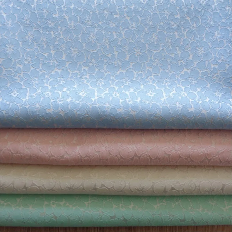 Silver-threaded small flower jacquard clothing fabric color-woven style