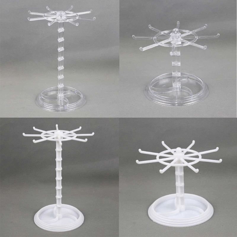 Rotating Jewelry Plastic Jewelry Display Stand Rack Jewelry Dish Holder For Earrings Necklace Bracelet Pendant