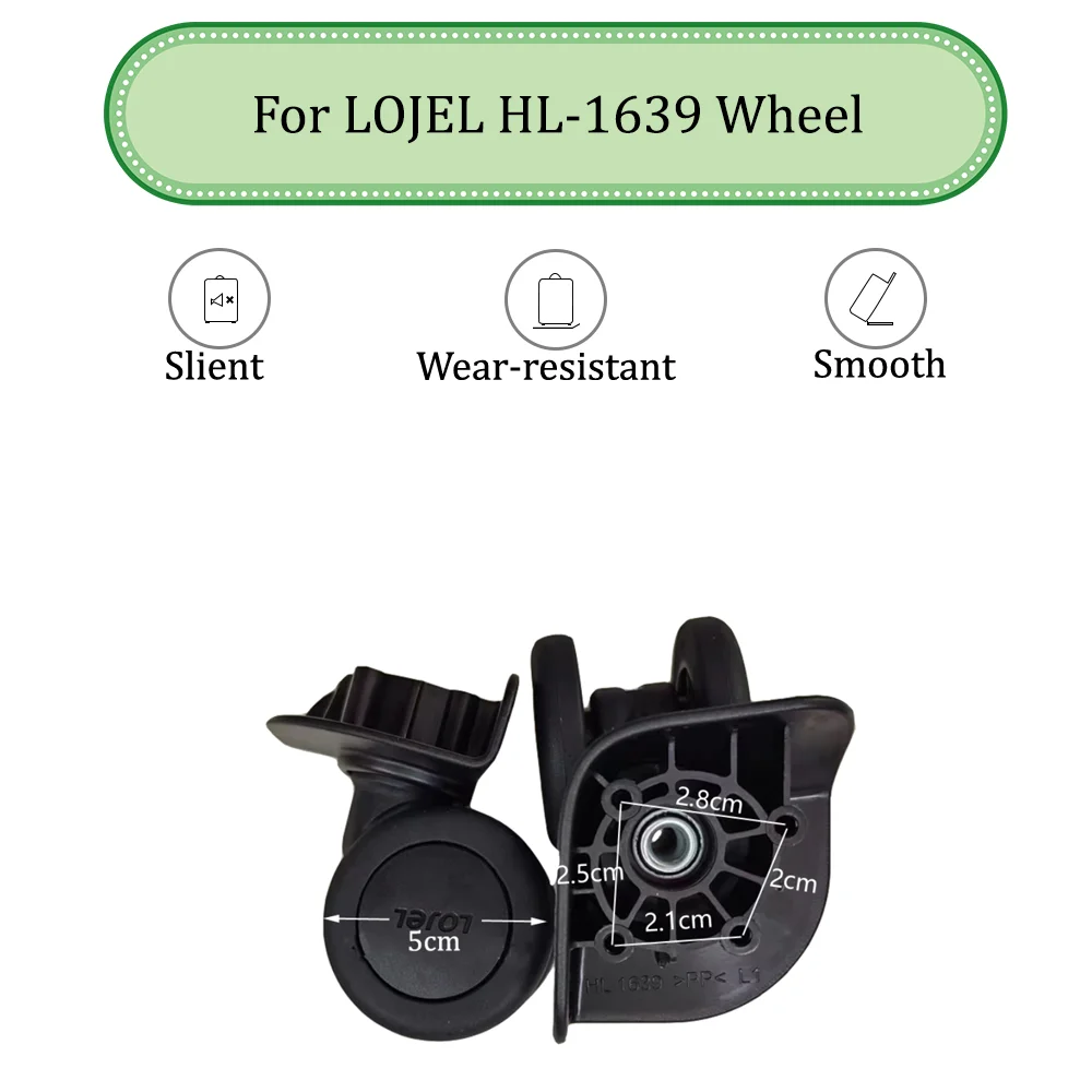 

For LOJEL HL-1639 Universal Wheel Replacement Suitcase Silent Smooth Shock Absorbing Durable Convenient Accessories Caster Wheel