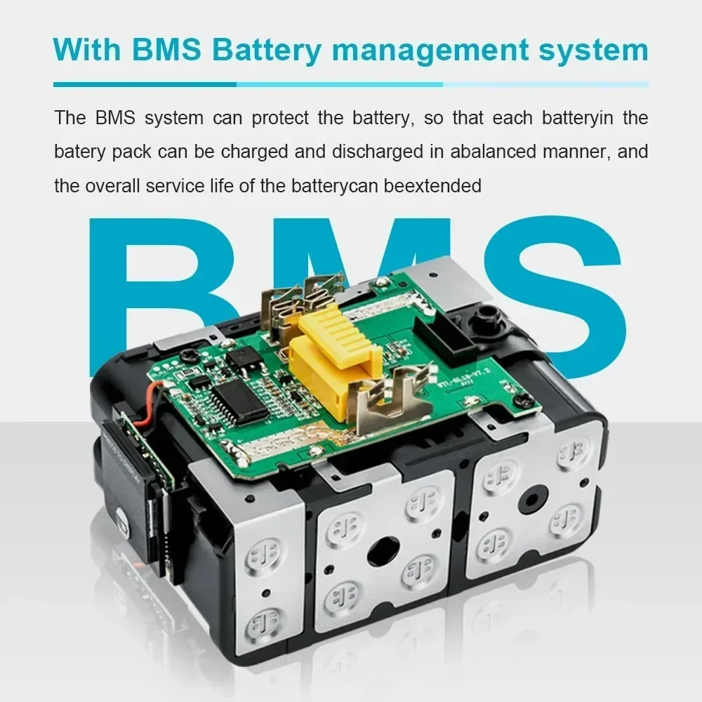 100% batería de iones de litio Original de 18V, 6,0/8,0/12,0Ah para Makita DDF487 DTW700 DGA404 DTD173 DHP487, batería de herramienta eléctrica de